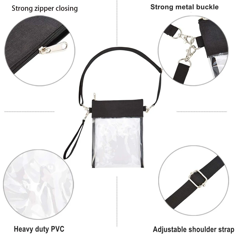 Прозрачная сумка-кошелек через плечо прозрачная сумка для стадиона утвержденная