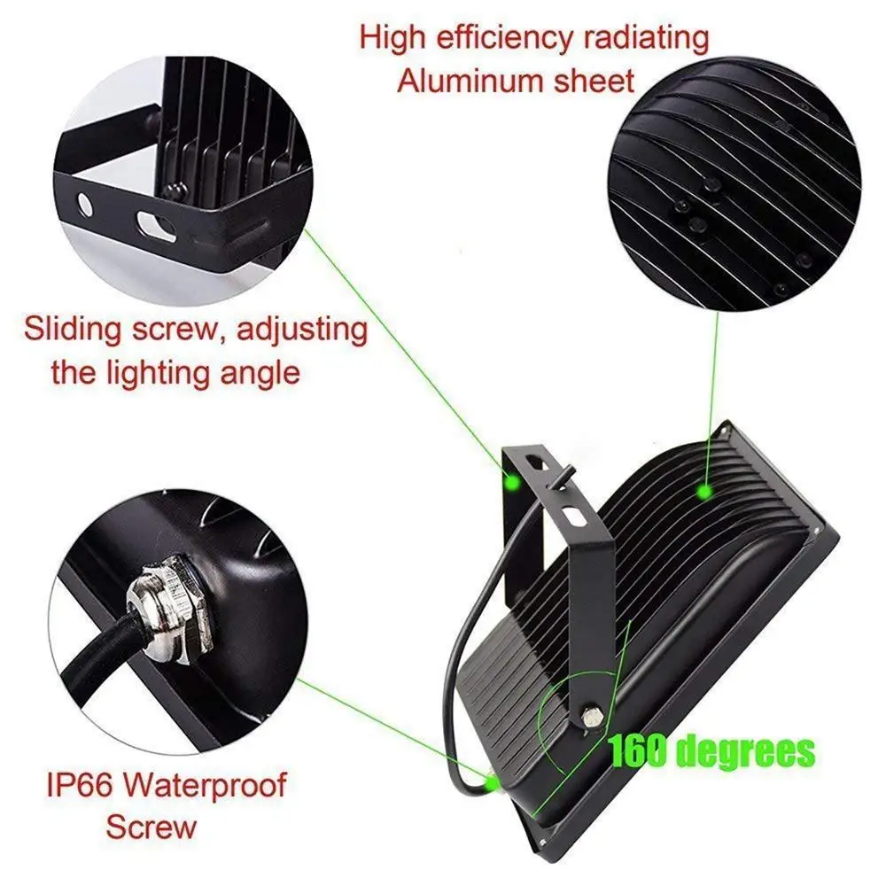 

Led Floodlight RGB 10W/50W Waterproof Led Spotlight AC85-265V Reflector Lamp With Remote Control for Garden Landscape Lighting