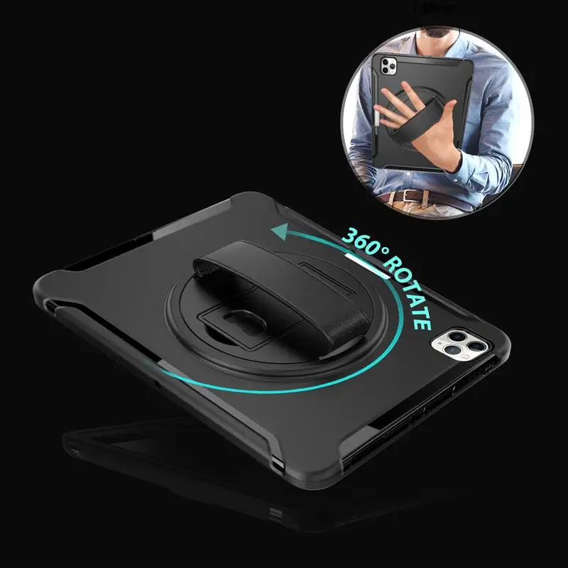 

For Apple iPad Pro 12.9 2020 Case For iPad Pro 11 Case 2020 3 Layer PC + TPU Shockproof Tablet Protector Stand Back Cover Shell