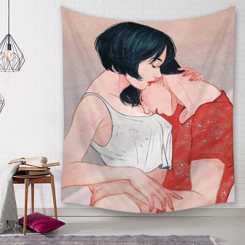 Настенный Гобелен для девочек индивидуальная Дамская ткань подвесная украшения