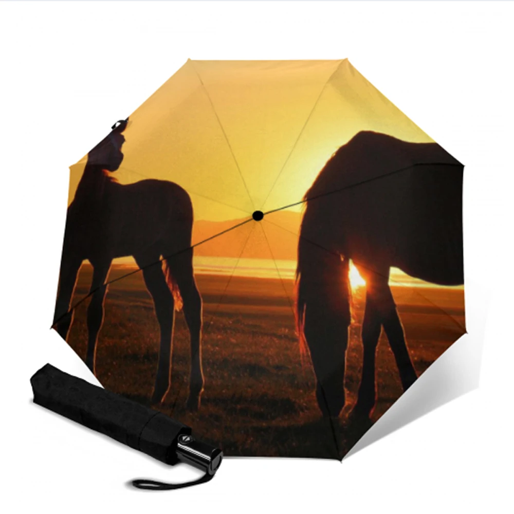 Дорожный двойной автоматический складной зонт Srong Ветрозащитный Анти УФ 3