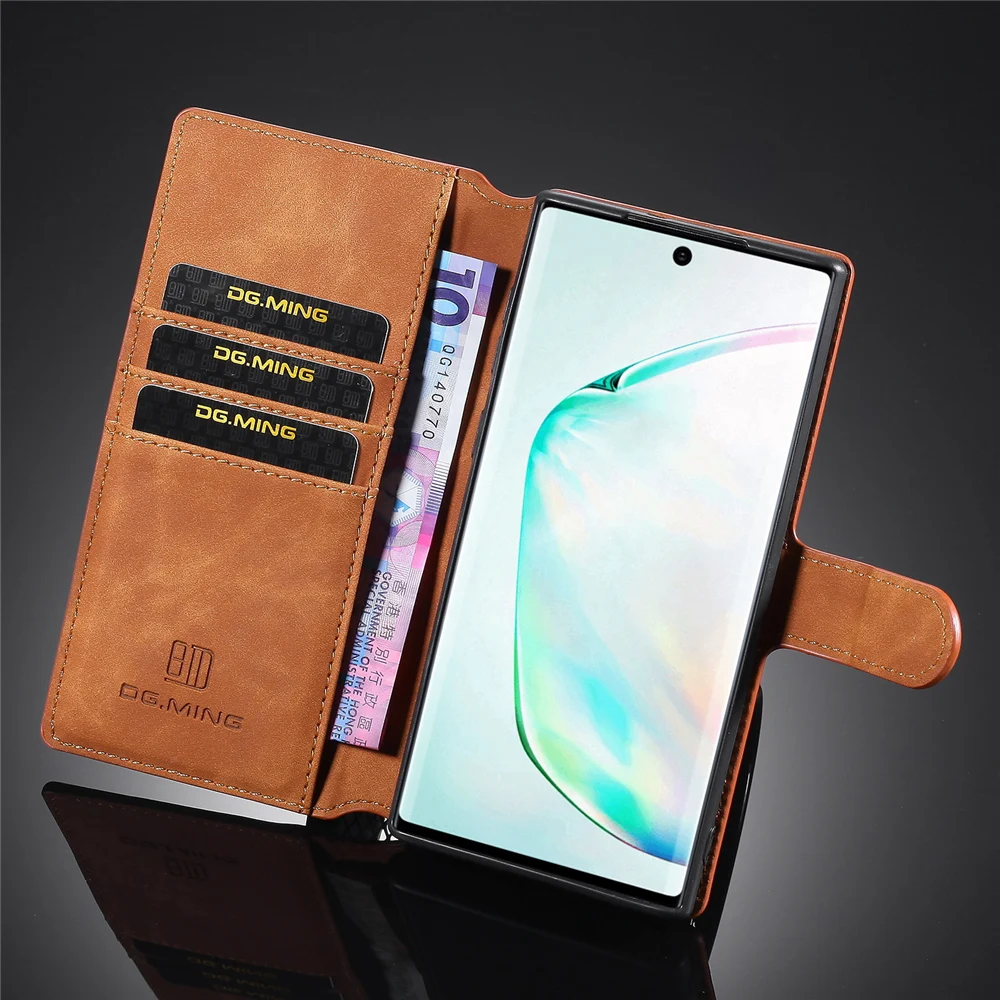 Note10 стежок чехол для samsung Galaxy Note 10 чехол и Note 10 Plus Pro Бумажник Книга Винтаж Роскошный Полный N970 N975 защитный чехол