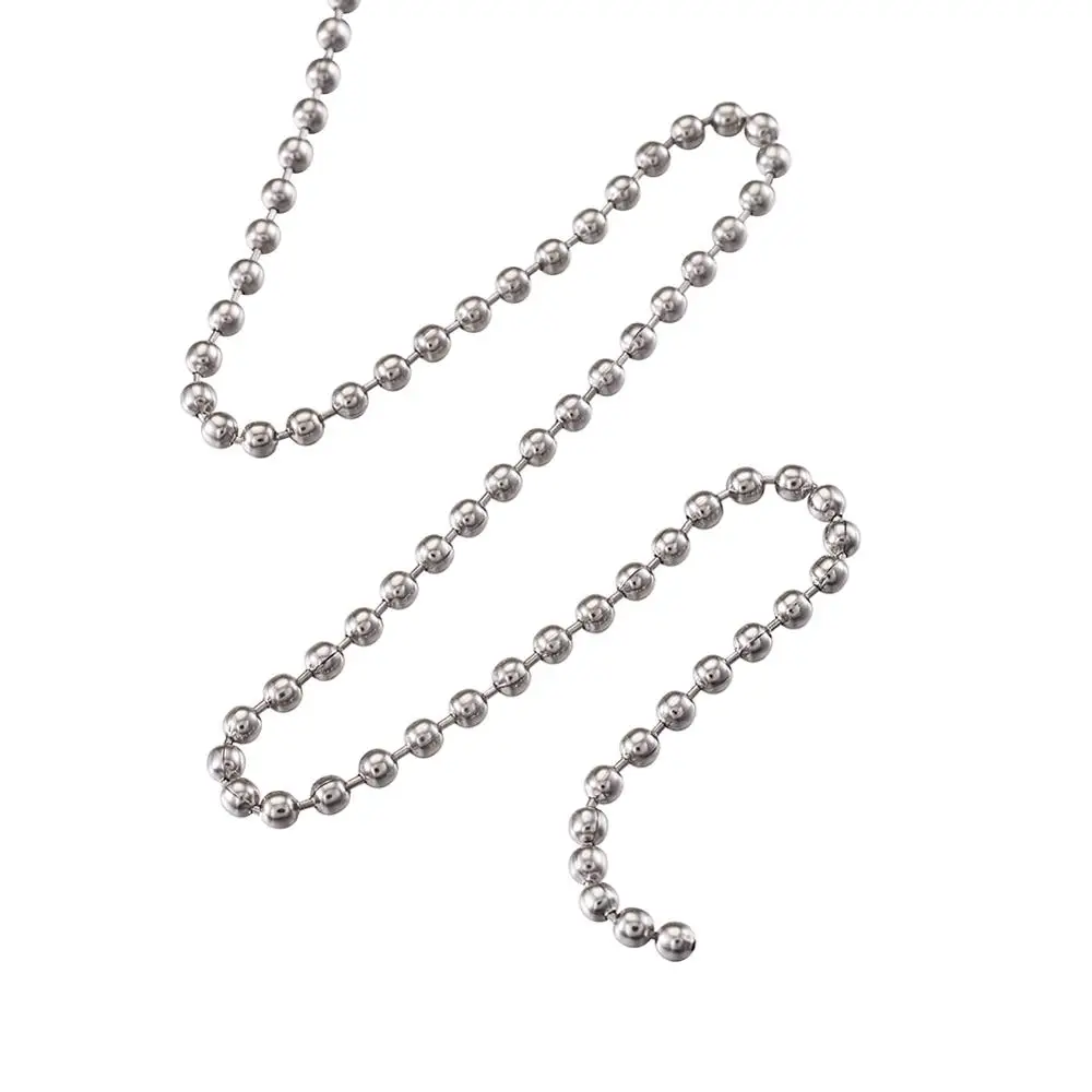 Декоративные цепочки из бисера шар нержавеющей стали 2 5 мм 316 цвет для ожерелья Diy
