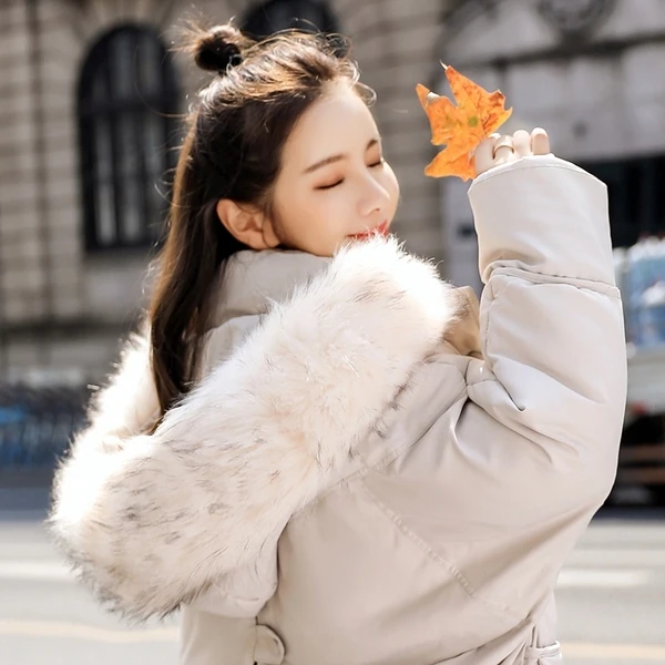 Женское зимнее хлопковое пальто 2019 Новое корейское свободное большое пуховое с