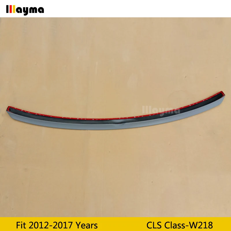 Для AMG Стиль матовая искусственная кожа серость задний спойлер на багажник для Benz