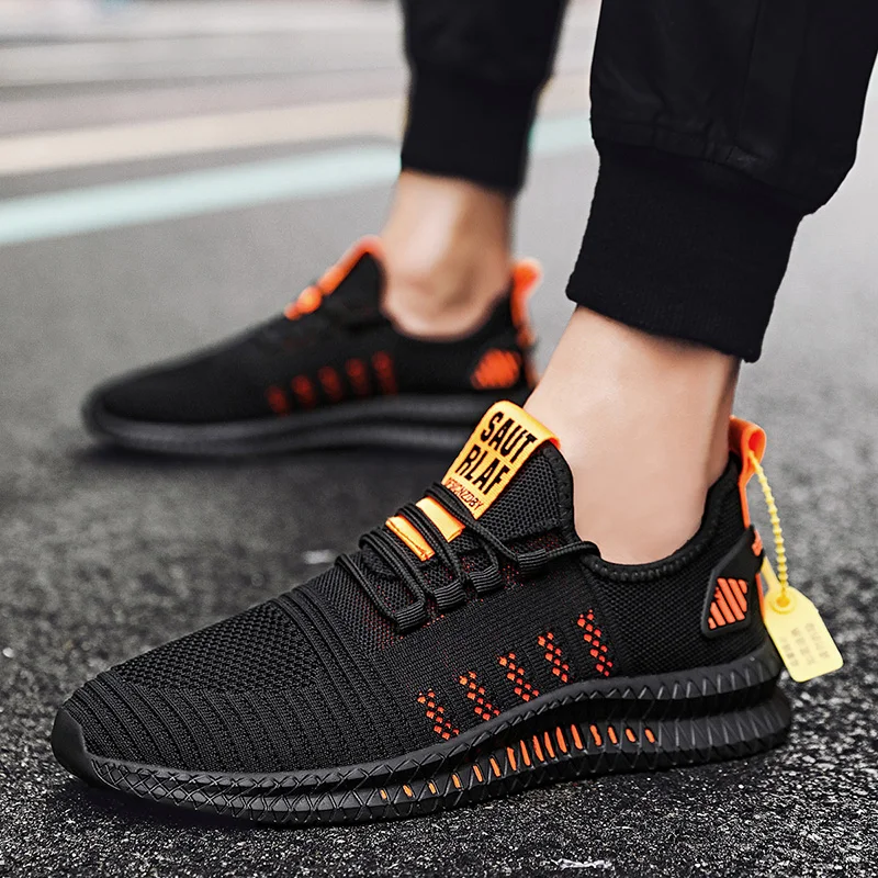 Sport Running Men Shoes New Cushioning Black Men Sneakers Air Mesh Breathable Trainers Shoes Lightweight Zapatillas De Deporte
