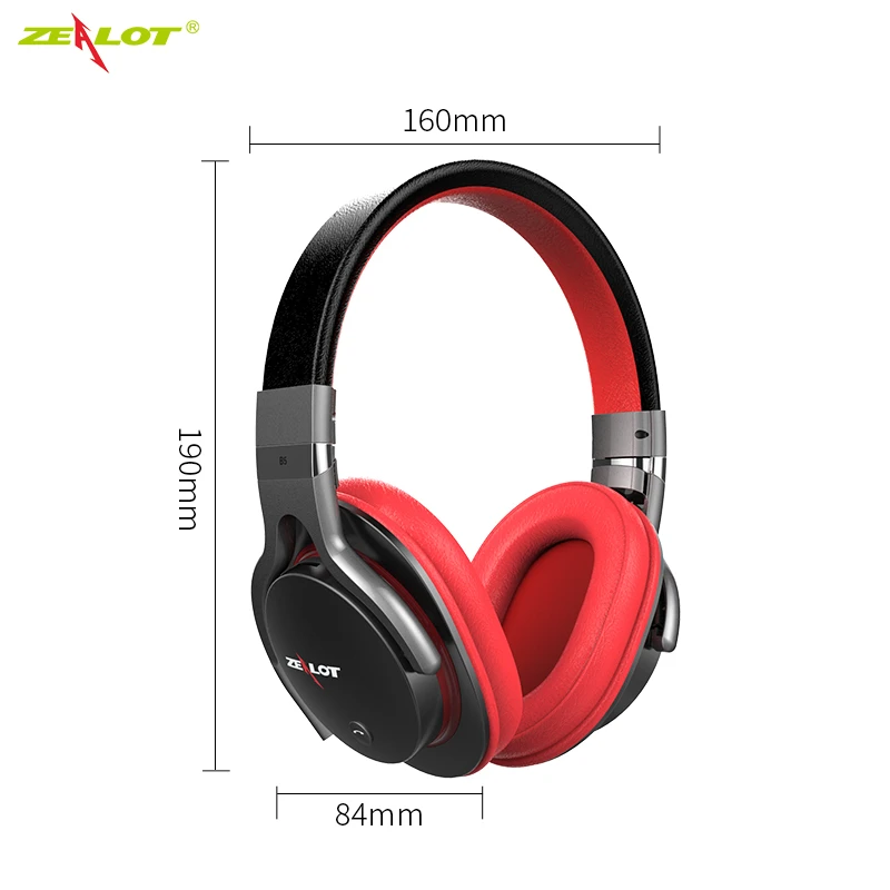 Bluetooth наушники ZEALOT B5 с микрофоном и слотом для Micro SD|headphones bass|zealot b5wireless earphones |