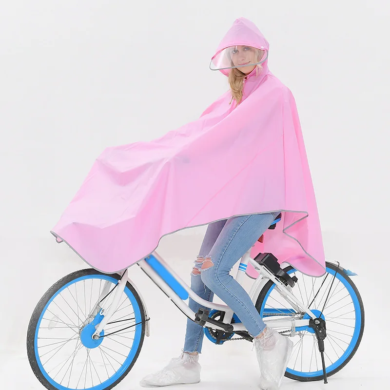 

Safe reflective edge Bicycle Raincoat Rain Coat Poncho Hooded Windproof Rain Cape Mobility Bicycle Cover Use in snowy