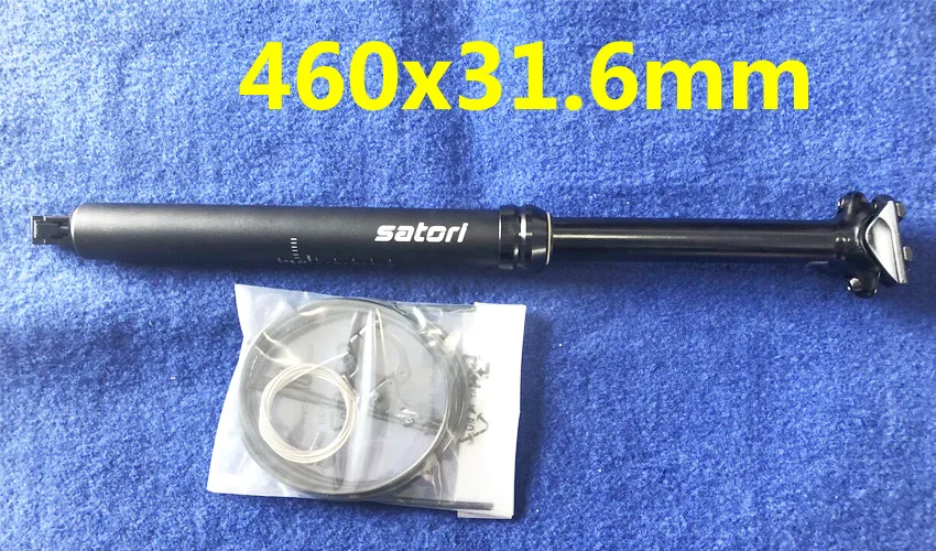 460x31.6mm SATORI проволока дистанционное управление велосипед подседельная, горный MTB Регулировка Велосипедное Сиденье пост подвеска Air 30,9/31,6x440 мм путешествия 150 мм - Цвет: 460x31.6mm