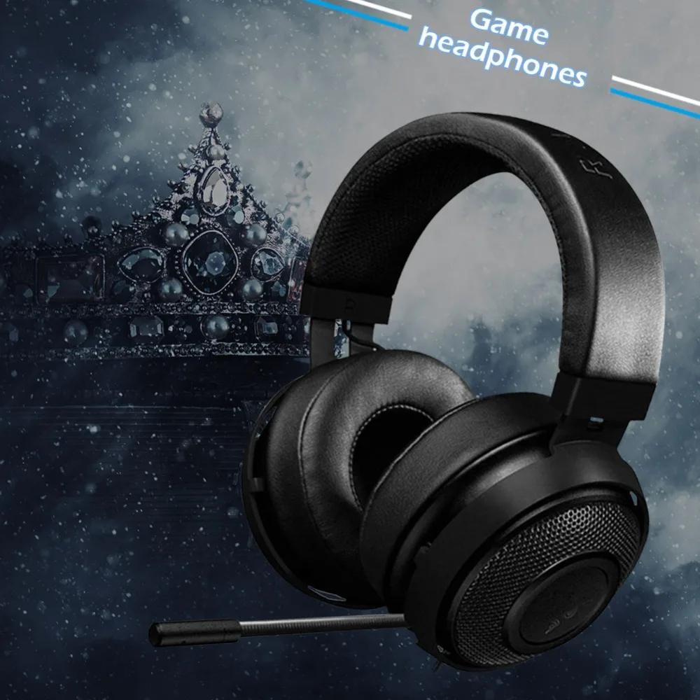 Универсальные наушники razer Kraken V2 3 цветов 3,5 мм, проводные наушники с шумоподавлением, игровая гарнитура с микрофоном
