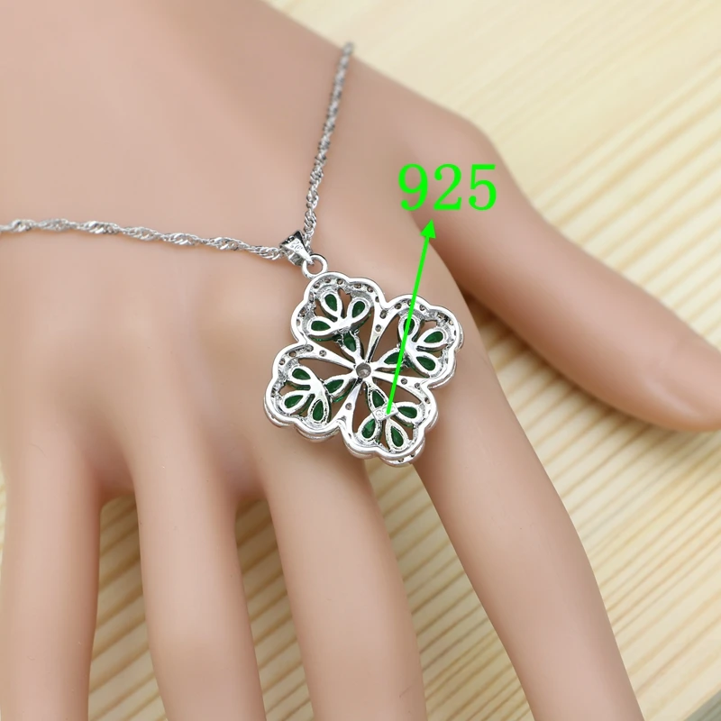 Комплект из колье и серёг серебра 925 пробы с фианитом | Украшения аксессуары