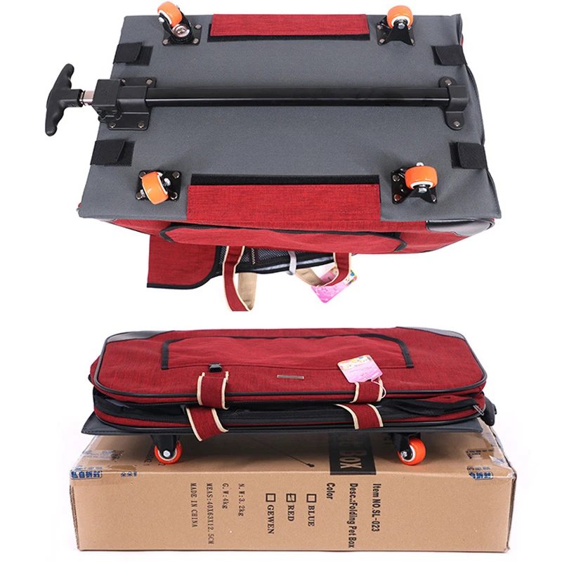 Складная сумка для собак и кошек Дорожный Чехол багажная коробка коляска