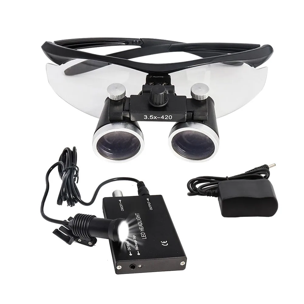 3 5x420 мм Стоматологическая Лупа Лаборатория Медицинская зубная стоматологи с 5 Вт