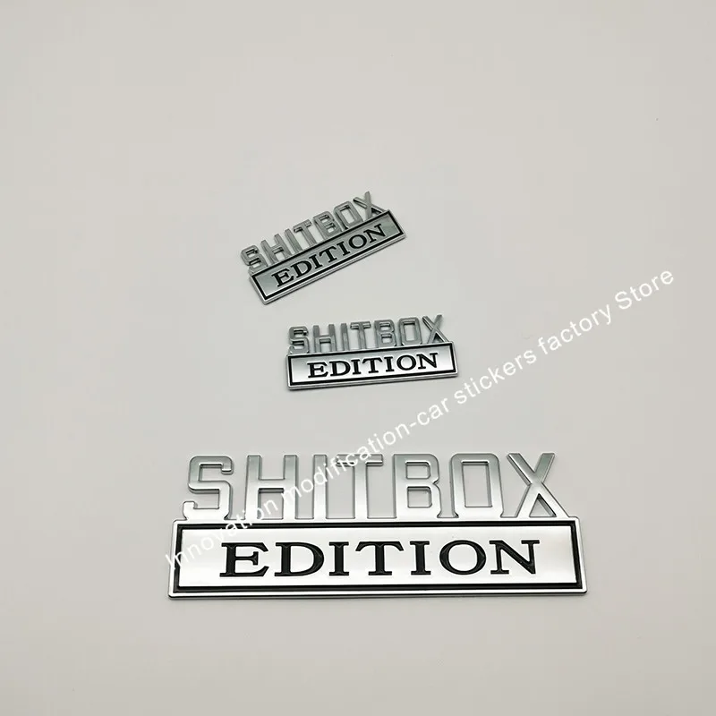 3 шт. 1big 7 ''+ 2small SHITBOX EDITION хромированные черные/красные/синие эмблемы значки