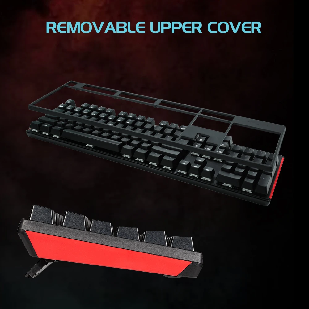 hexgears gk705 hot swap switch mechanical keyboard 104 keys ruus waterproof wired gaming keyboard anti ghosting backlit for pc free global shipping