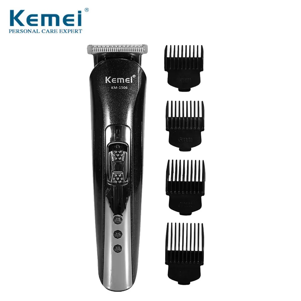 Перезаряжаемая машинка для стрижки волос KEMEI водонепроницаемый триммер бороды