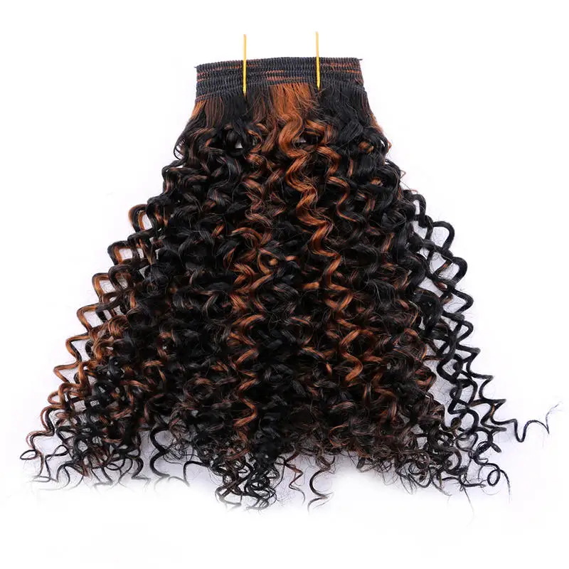 FSRHAIR 100 г/шт. T1B/27 высокотемпературный Омбре синтетические волосы для наращивания курчавые пучки вьющихся волос - Цвет: P1B/30