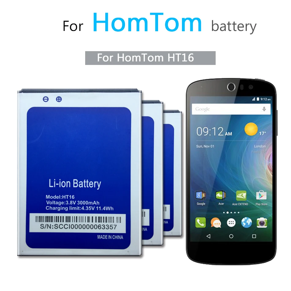 HT16 3000 мАч новая производственная батарея для HOMTOM HT 16 Pro Телефон Замена