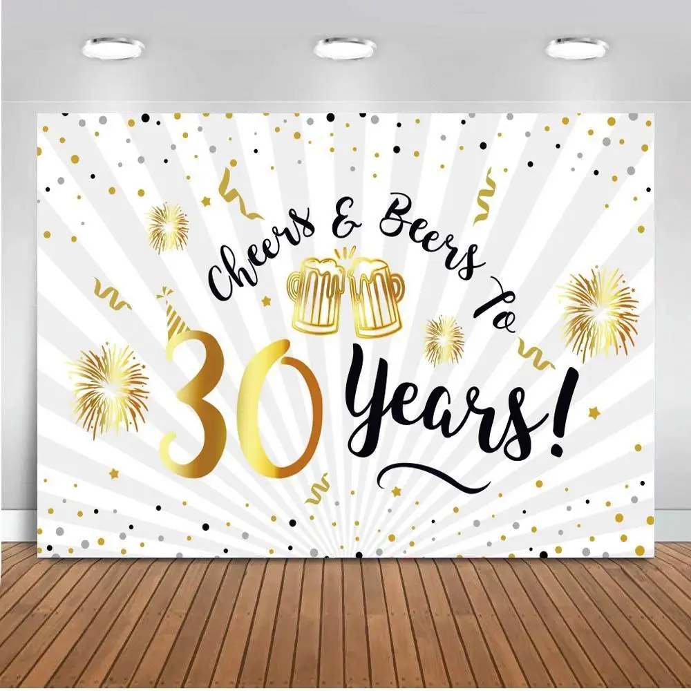 Oktoberfest Backgrounds Beers Cheers Party 30 40 50 60 Years Birthday Poster Wine Table Decor Photography Backdrops Photo Studio