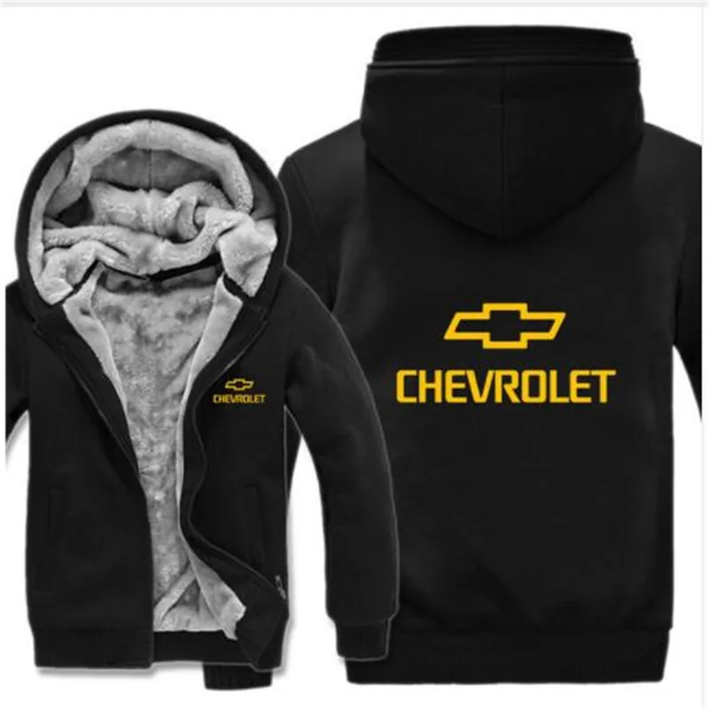 

Chevrolet Hoodies Mans Jacket Winter High Quality Men Casual Wool Liner Fleece Chevrolet Logo Sweatshirts Hoody