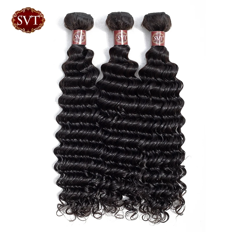 SVT волосы не Реми глубокая волна пряди можно купить 3 или 4 шт./партия малазийские