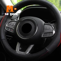 steering wheel decorative cover trim accessories abs carbon fibre 2015 2016 2018 2017 for jeep renegade interior mouldings