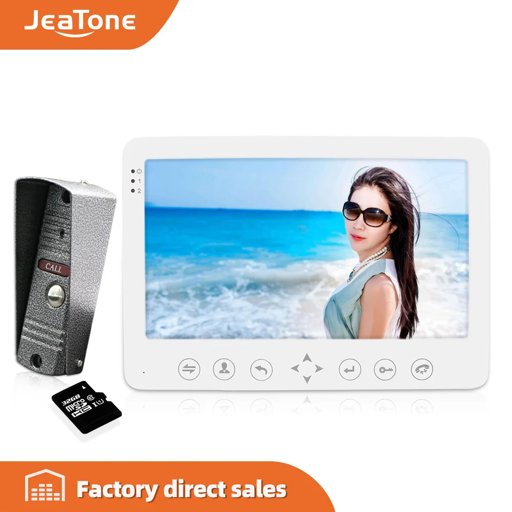 Дверной звонок JeaTone 7 дюймов Водонепроницаемый дверной 1 монитор + камера домофона