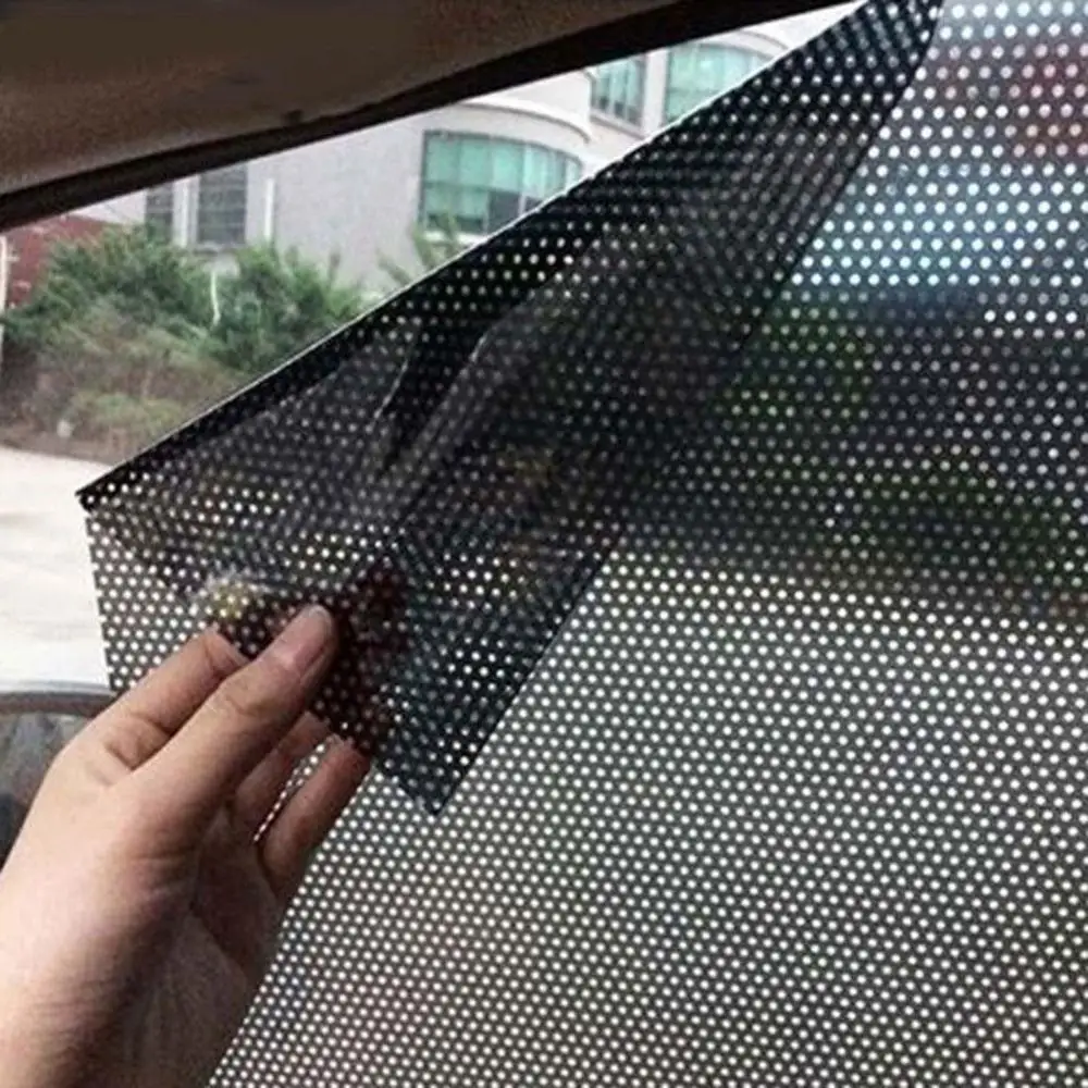 

2PCS Car Sun Shades Film Sun Protection Window Cover PVC Sunshade Side Window Shield with Small Holes