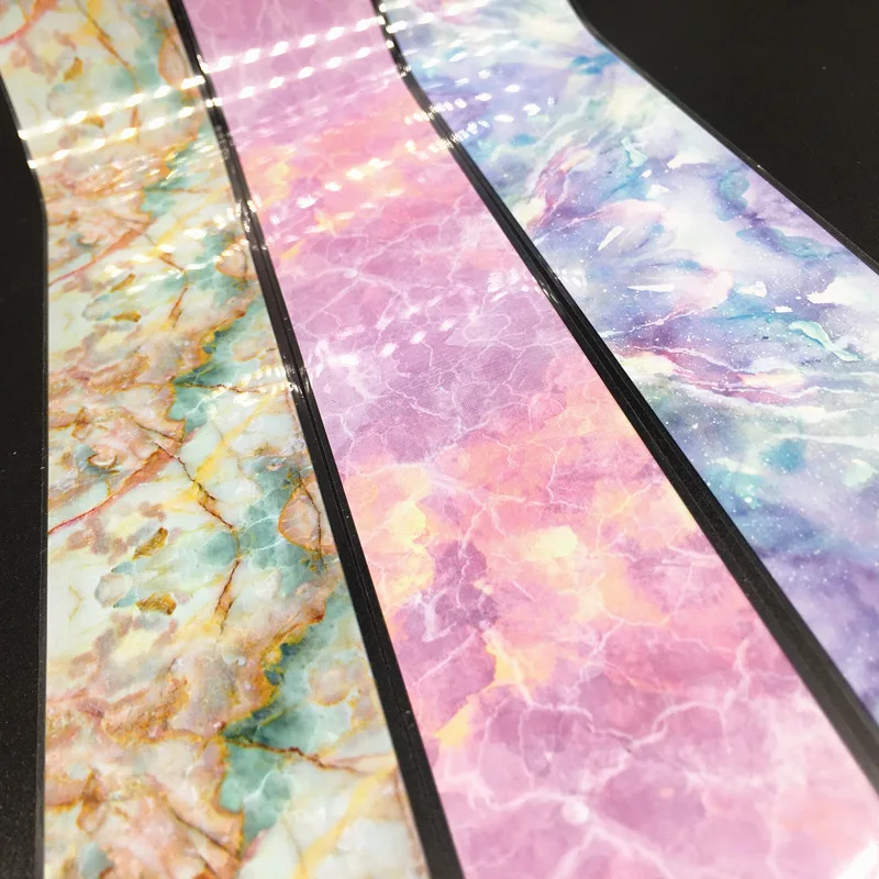 100 м/рулон Мрамор для ногтей нюдовой коллекции Фольга Стикеры 5 видов цветов