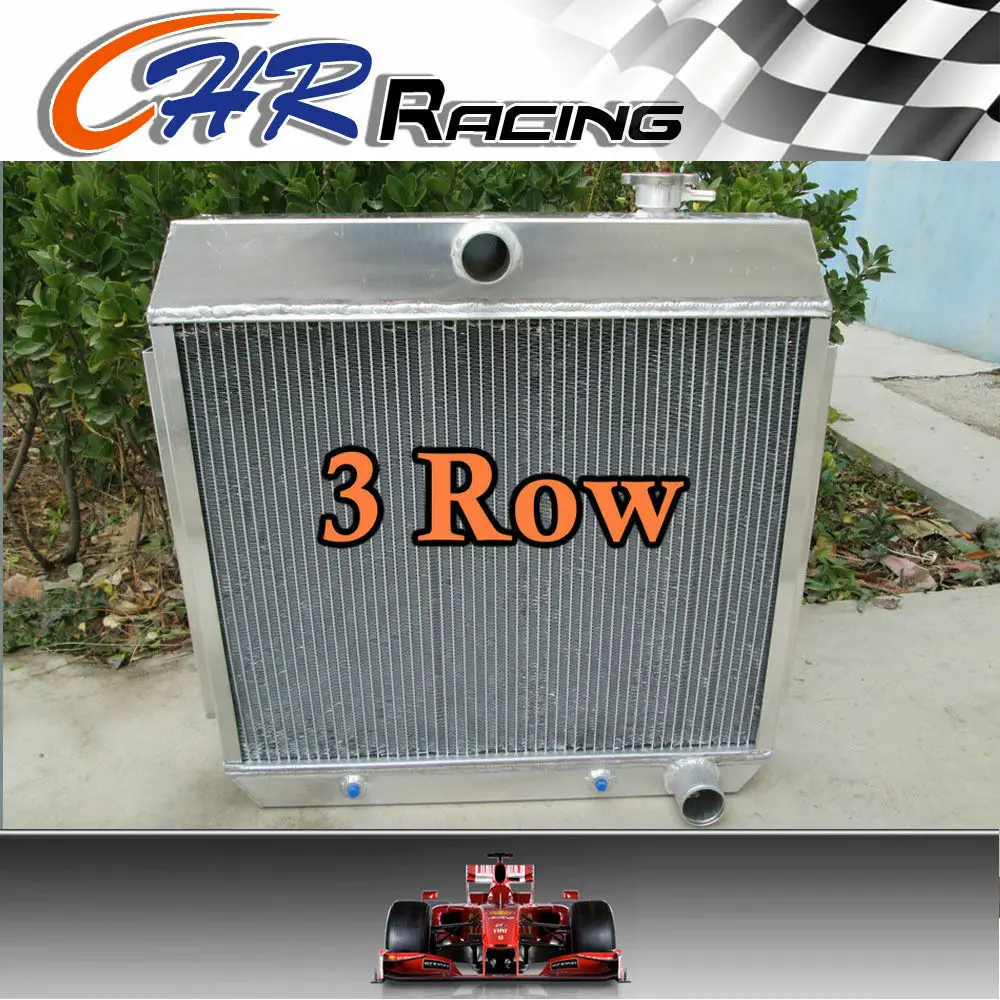 

For 3 Row Aluminum Radiator CHEVY BEL AIR V8 Engine W/COOLER 55 56 57 1955 1956 1957
