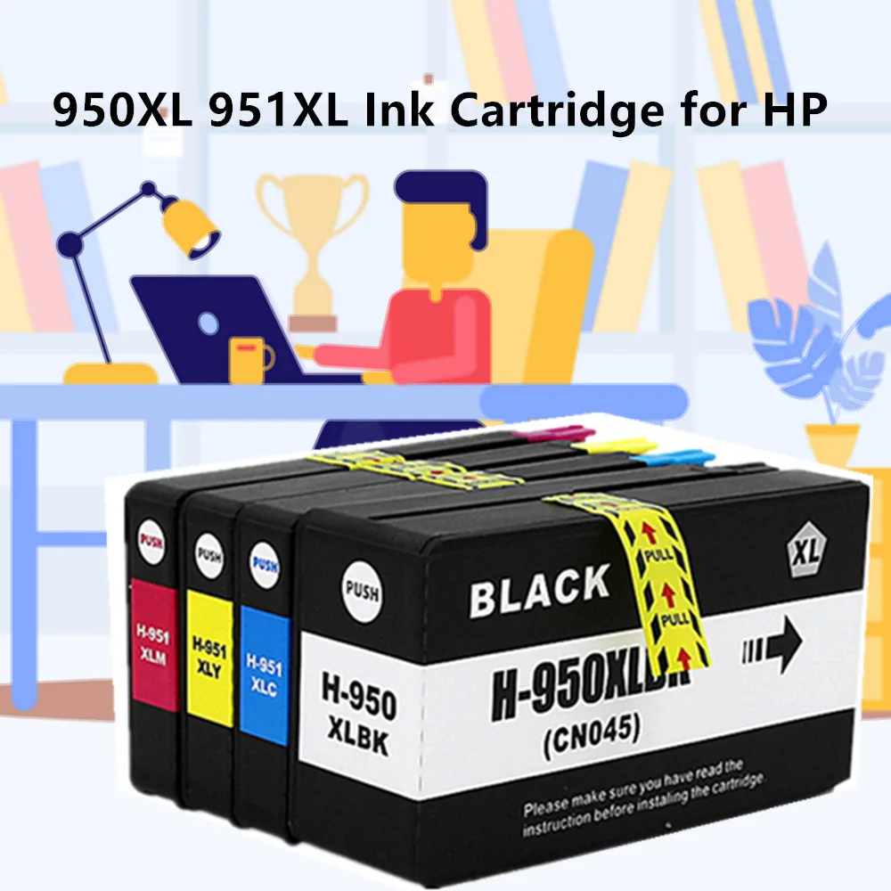 4PK совместимый картридж с чернилами Замена HP 950 951 xl для Officejet Pro 8100 8600 8610 8620 8630 251dw