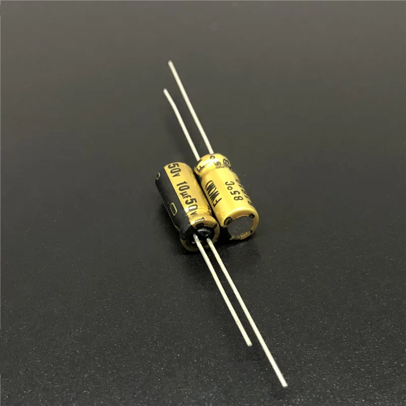 

100pcs 10uF 50V NICHICON FW Series 5x11mm 50V10uF HiFi Audio Capacitor