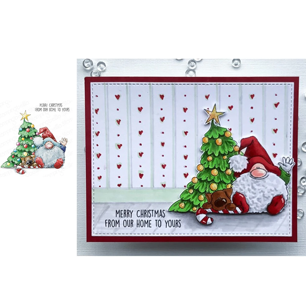 

Gnome And Christmas Tree Metal Cutting Dies And Stamps For Scrapbooking Embossing Mold Diy Paper Cards Craft Cutting 2021 New