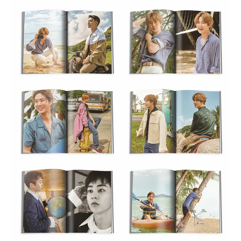Kpop EXO 2-й Гавайский фотоальбом &ltнастоящее время&gt Мода K-pop Mini Photo Card Fans коллекция