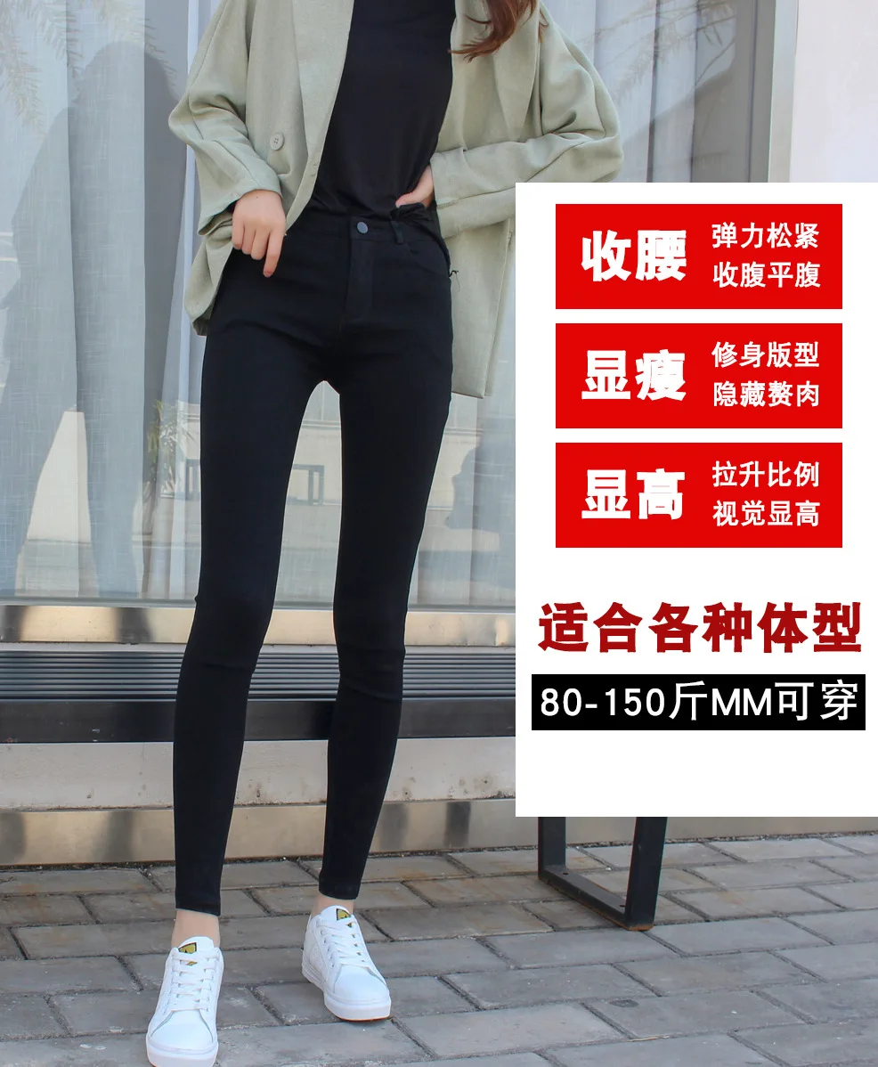 Женские брюки-карандаш 2019 осень зима размера плюс уличная одежда Полная длина