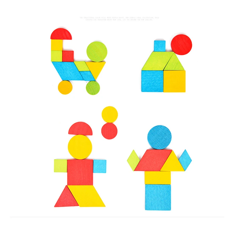 

Wooden Puzzles Jigsaw Board Toys Tangram Wooden Toys For Kids Puzzles Game Brain Teaser Toy Intelligence Education