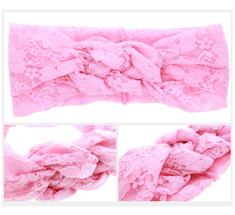 2019 Hotest Princess Baby Girl Lace Floral Hairband Head Wrap Knotted Hair Band Bebe Turbante Headwear Accessories | Детская одежда и