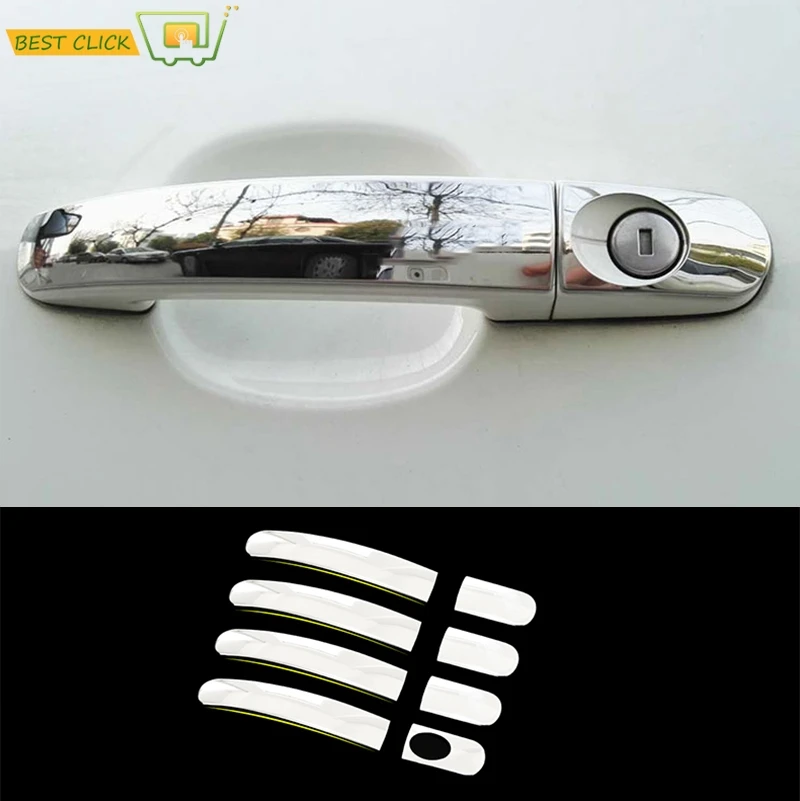 

FIT FOR FORD FOCUS KUGA ESCAPE C-MAX CHROME STAINLESS DOOR HANDLE COVER TRIM MOLDING OVERLAY GARNISH CAP BEZEL STYLING PROTECTOR