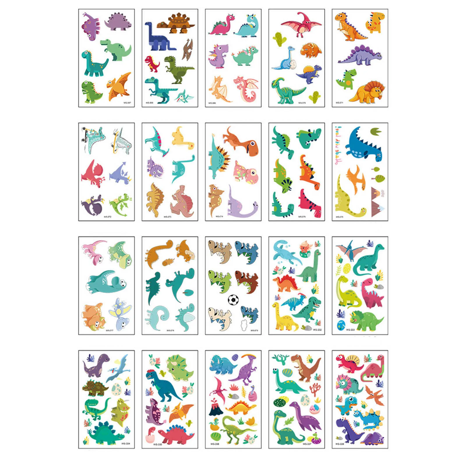 Симпатичные временные тату-наклейки в виде динозавра для детей и женщин