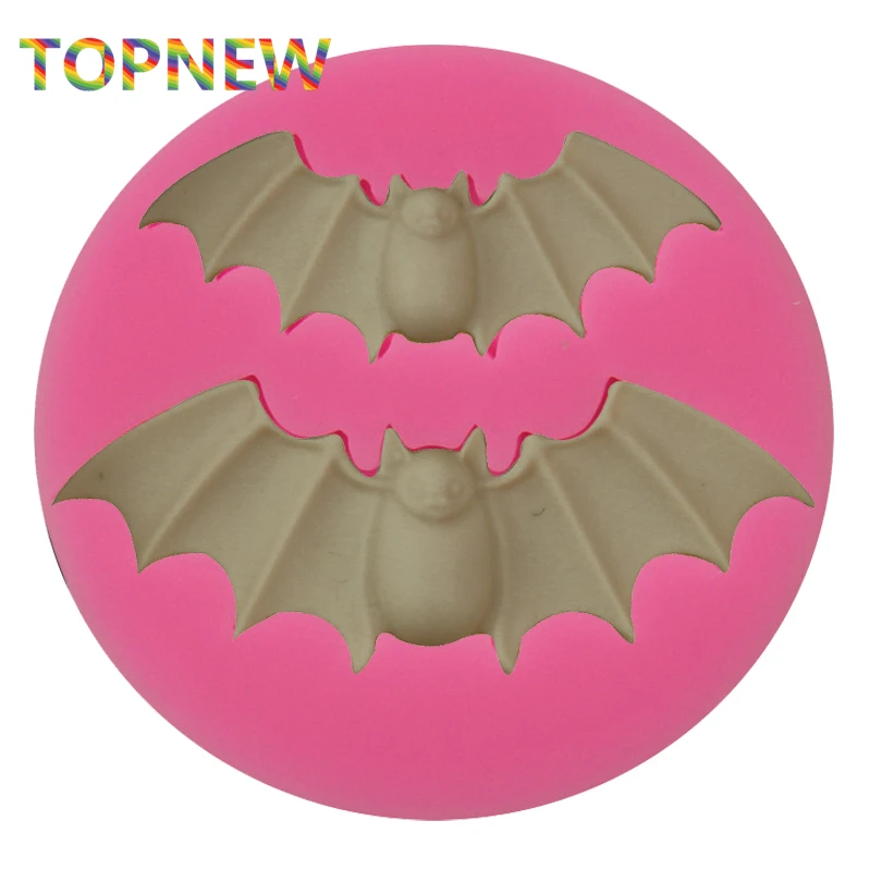 Силиконовая форма для украшения на Хэллоуин летучих мышей помадки торта