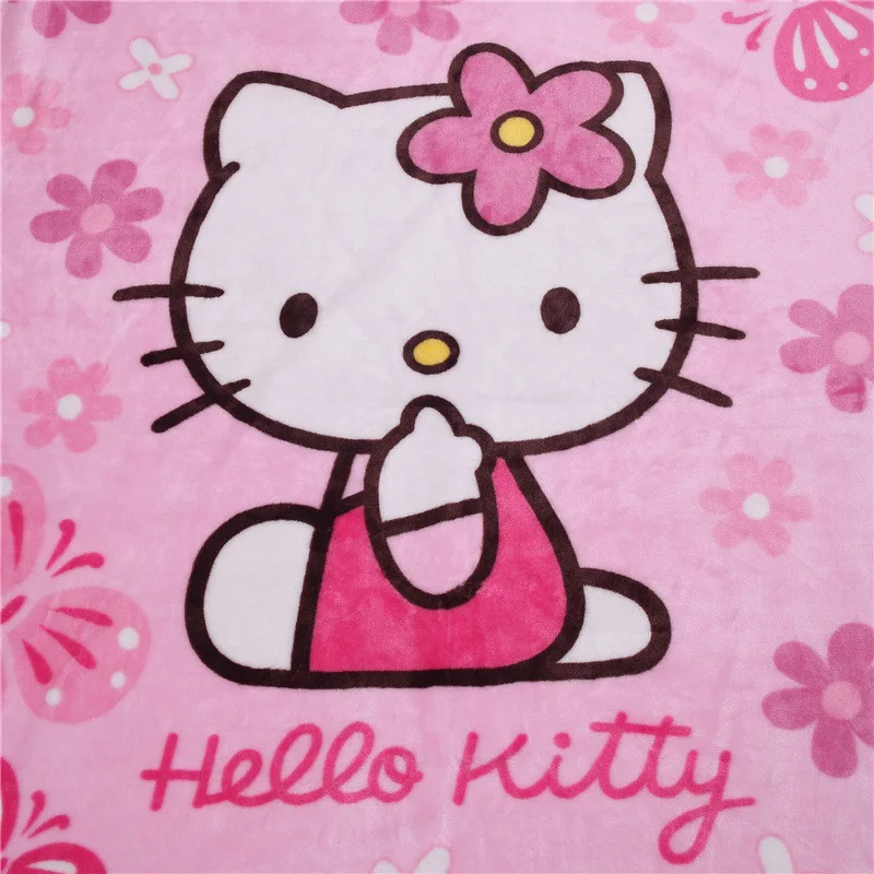 Одеяло с рисунком «hello kitty»; Фланелевое детское одеяло с Микки Маусом; однослойное детское одеяло из кораллового флиса; детское одеяло