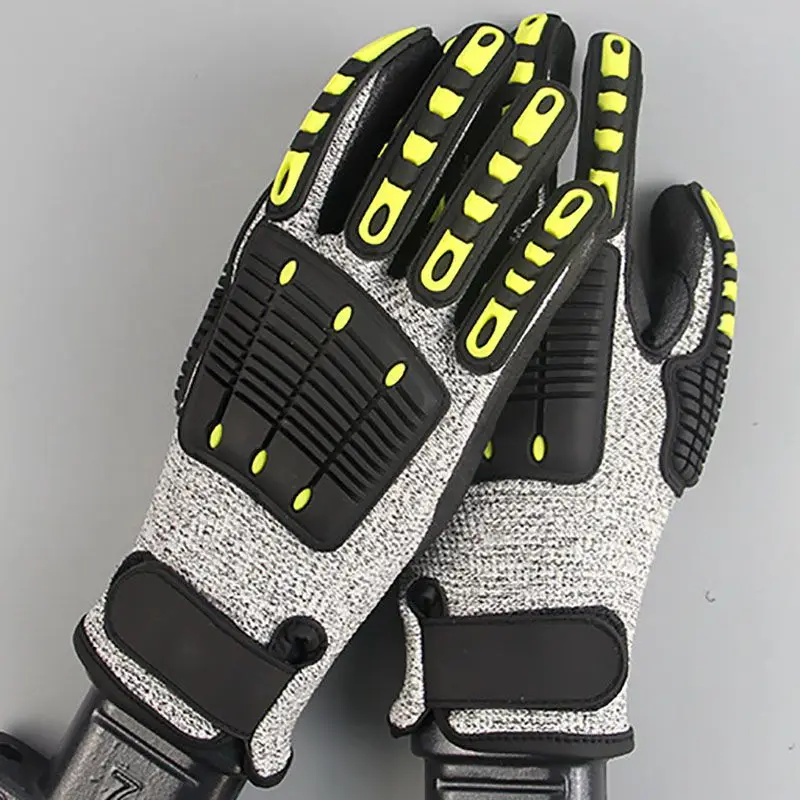 Outdoor Anti-collision Rescue Mechanical Gloves Non-slip Wear-resistant Oil Proof Shockproof Hand Protection Safety Work | Спорт и