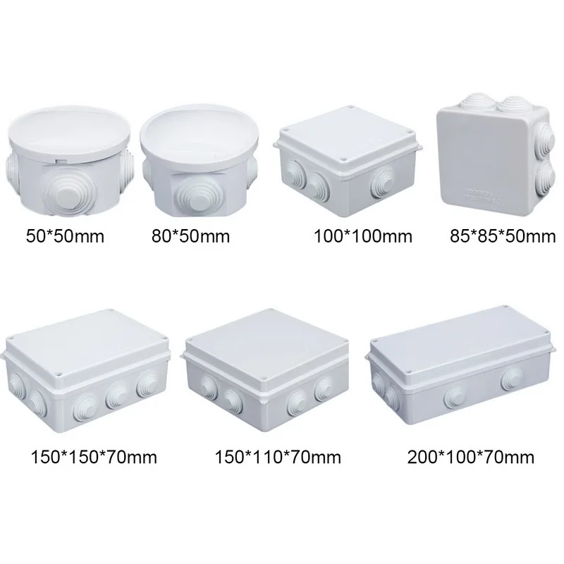 1 шт. ABS пластик IP65 водонепроницаемая распределительная коробка DIY открытый