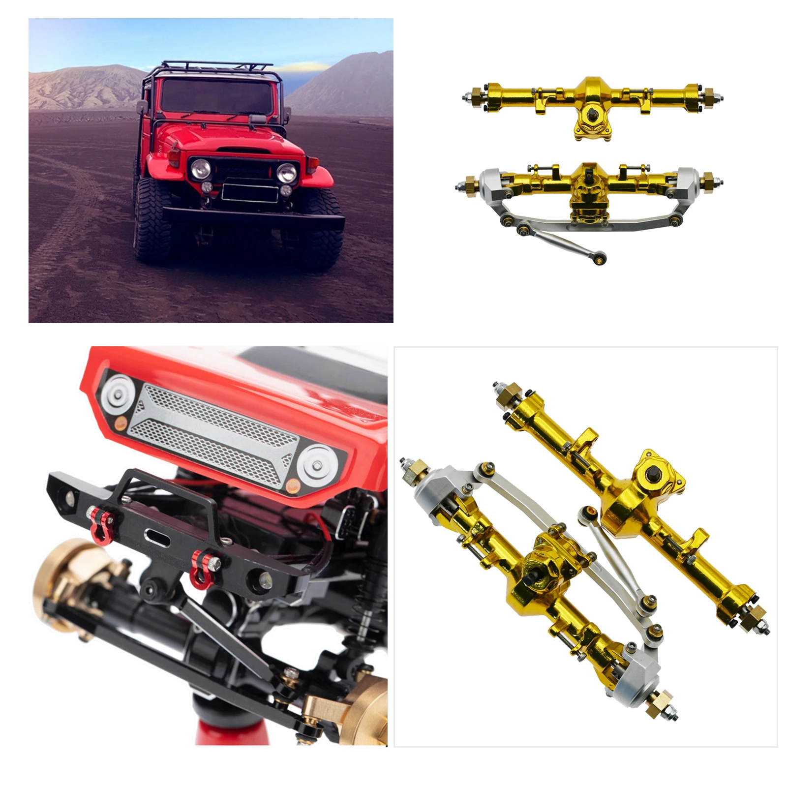 

Передняя/задняя ось для Axial SCX24 AXI00001,AXI00002,AXI90081 1/24 RC Гусеничный автомобиль, запасные части