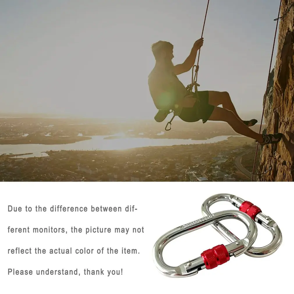 

25KN Oval Chrome-plated Ultra-light Carabiner Hook Keychain convenient fength simple and practical Outdoor Camping Tools