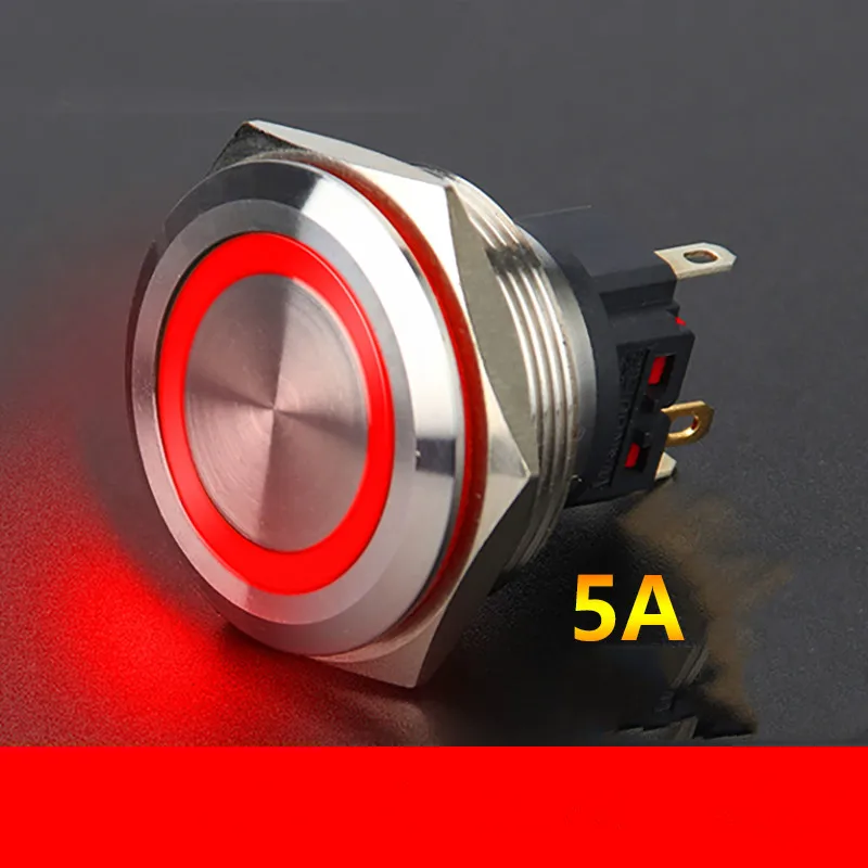 

Металлический кнопочный переключатель, 28 мм, из нержавеющей стали 304 с лампой, самоблокирующийся, сброс, водонепроницаемый, IP67, 5 В, 12 В, 24 В, 220, «сделай сам»