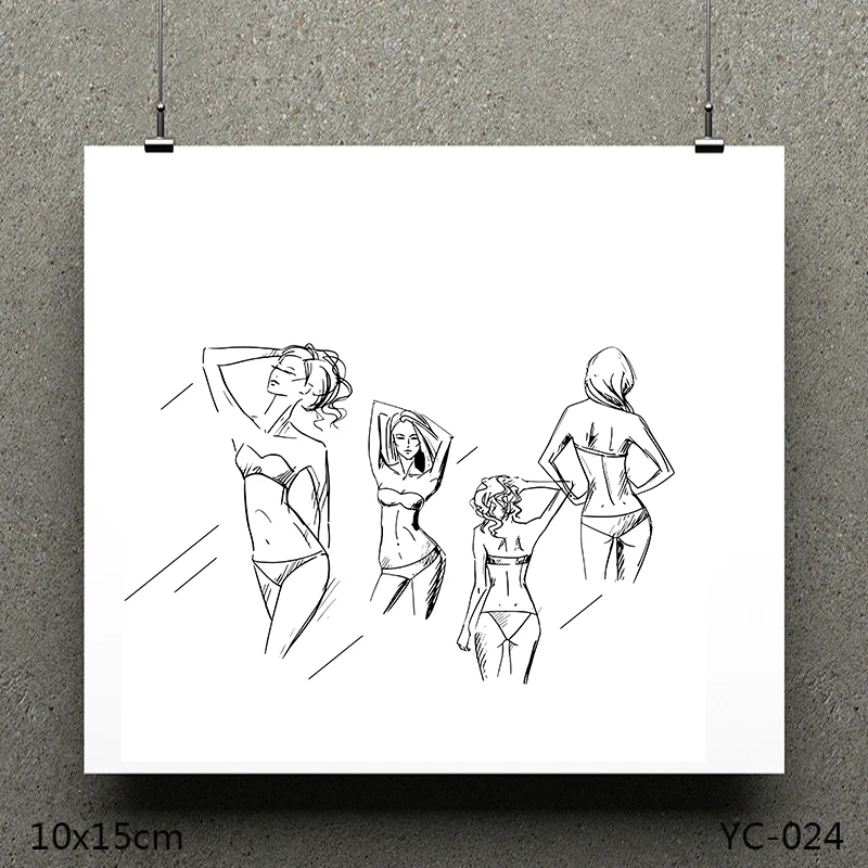 AZSG бикини женские прозрачные штампы/уплотнения для DIY Скрапбукинг/изготовление