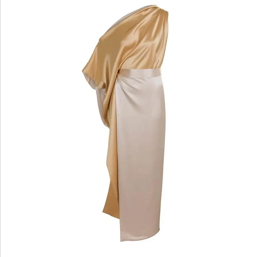 Женское длинное золотистое платье Bogeda элегантные вечерние платья весна-лето 2019 |