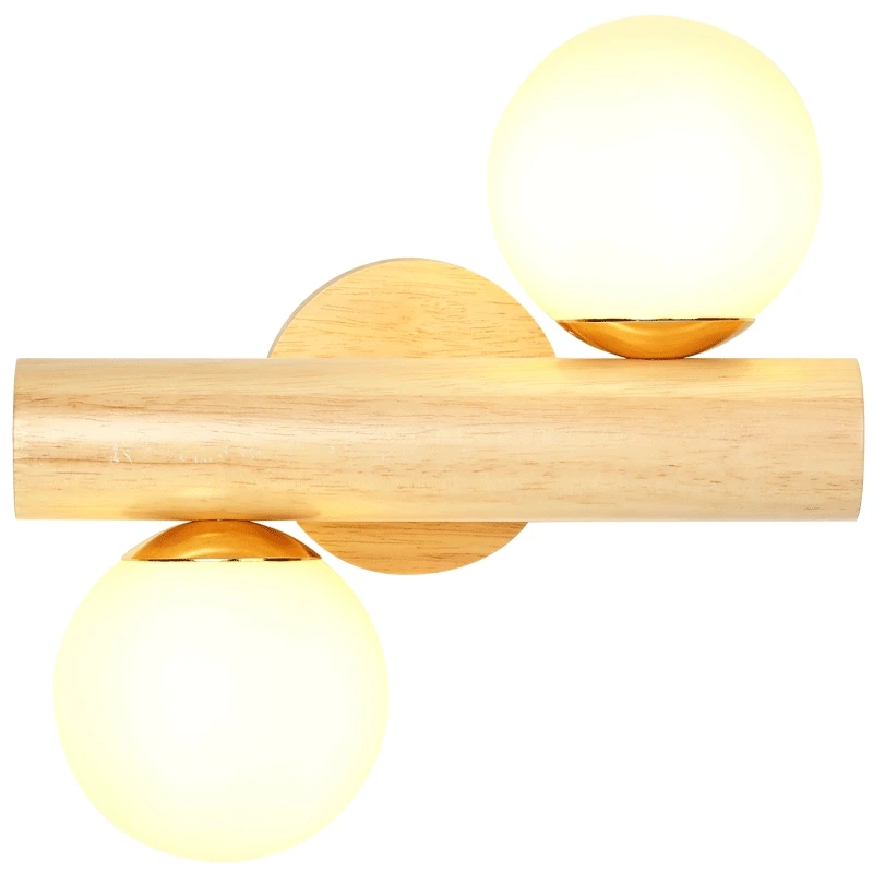 

Creative Solid Wood Wall Light Nordic Living Room Bedroom Bedside Wall Sconce Modern Hallway Study Reading Wall Lights For Home