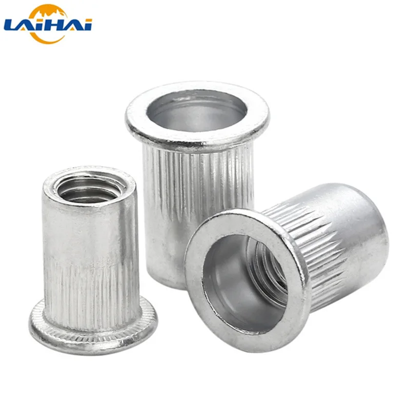 

50pcs 20Pcs M3 M4 M5 M6 M8 M10 M12 Aluminum Alloy Rivnut Flat Head Threaded Rivet Insert Nutsert Cap Rivet Nut